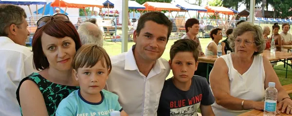 Ferletičevi iz Benice (z leve): Žužana, Julij, Aleš, Luka in 
Ladislava