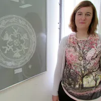   Urška Žonta ob svoji prvo nagrajeni čipki Ples.