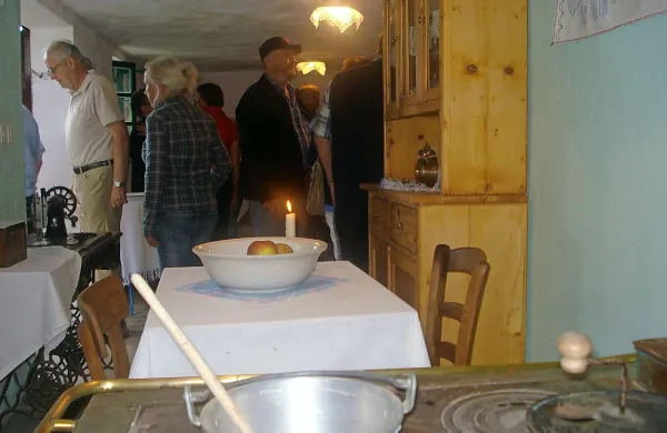 Stara kmečka kuhinja v Šuštarjevi hiši.