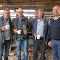 Briško-kraška vinska štiriperesna deteljica: Dario Prinčič, Stanko Radikon, Jožko Renčel in Benjamin Zidarich (z leve)