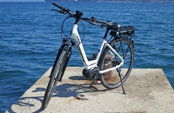 Damsko KZM električno kolo z baterijo, skrito pod prtljažniko 
... 