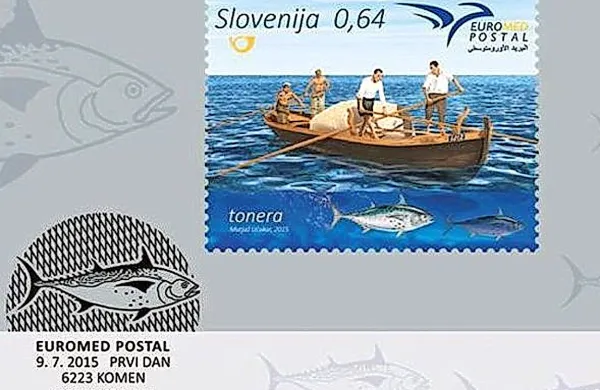 Prizor lova na tune v  Križu pri Trstu bo odslej tudi na poštnih 
znamkah.