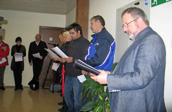 Tako so leta 2011 Bistričani protestirali proti ukinitvi geodetske pisarne.