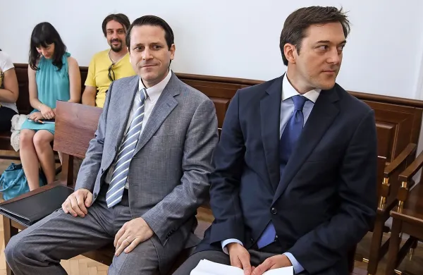 Nekdanji direktor Pomurke Martin Kovač in nekdanji direktor 
Mipa Marko Volk.