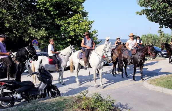 Člani Konjeniškega društva Stena z Manžana so se na 
darovanje krvi odpravili tudi s konji.