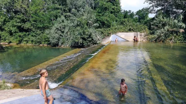 Čeprav je v strugi Rižane dovolj vode celo za kopanje, 
Rižanski vodovod zdaj kupuje  več kot polovico potrebnih 
količin pitne vode.   