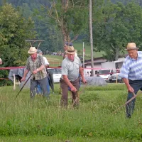 S koso in grabljami proti nevihti