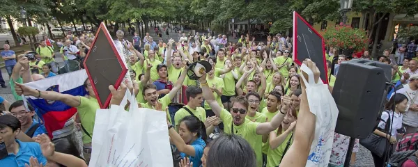 Veselje mladih komenskih glasbenikov ob prejetih priznanjih 
je bilo neizmerno.