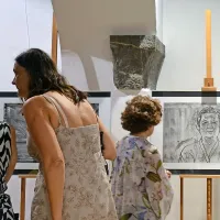 Razstava 99 prijateljev iz Kaverljaga bo v Pretorski palači na 
ogled do konca meseca.