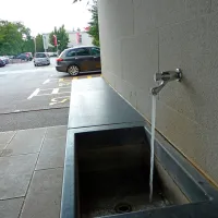 Edina pipa na javni površini v Sežani, pri kateri se je mogoče 
odžejati, je na sežanski tržnici.