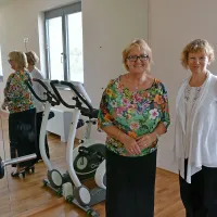 Tea Leban (na levi) in Romana Mikola v fitnesu, kjer bodo  
uporabniki skrbeli za kondicijo.  