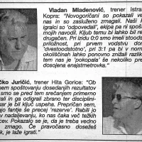 V primorskem derbiju so pred 21 leti nogometaši novogoriškega Hita 
koprskemu Istrabenzu zabili “petardo” (5:1).   
