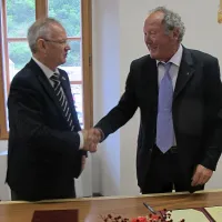 Rektor Danilo Zavrtanik in župan Ivan Princes

 