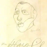 Veno Pilon si je na  karikaturi, ki jo je 
narisal Milko Bambič, popravil nos,  pripisal “nos premajhen” in se odločno 
podpisal. 