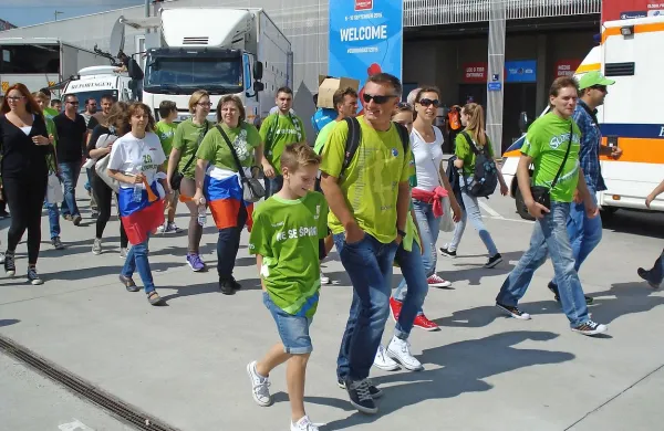 Ob prihodu pred Areno Zagreb so bili člani navijaške skupine 
Primorskih novic dobro razpoloženi.