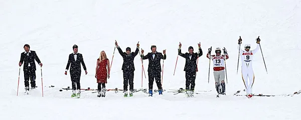 Slovenski smučarski agenti s Križajem in Stenmarkom.