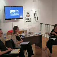 O Fabianijevi Akmi so razmišljali Rafael Vončina, Renata Jakopin in Nataša Kolenc (z leve).
