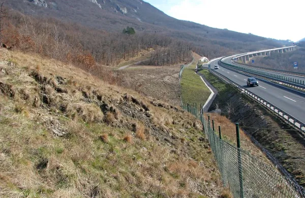  Konec decembra 2010 se je plaz sprožil  nad hitro cesto pred 
viaduktom Šumljak. 