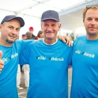 Skupaj na isti barki enkrat in nikoli več? Z leve: Gašpar 
Gašpar Mišič, Dušan Puh in Gašper Vinčec.