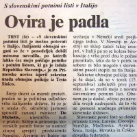 Italija je šele štiri dni po sprejetju sklepa o priznanju slovenskih potnih listov svojo odločitev uresničila tudi v praksi.