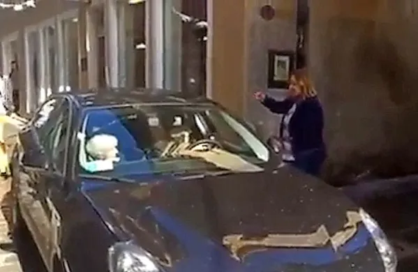 Krajani so paru razložili, da z avtom po Čevljarski ne bo prišel 
daleč. 