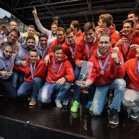 Srebrni odbojkarji na odru Kongresnega trga