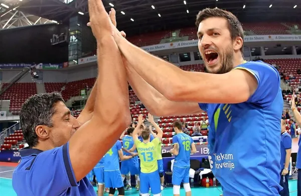Mitja Gasparini in selektor Andrea Giani