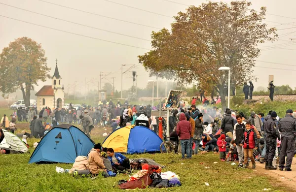 Begunci in migranti v Rigoncah.