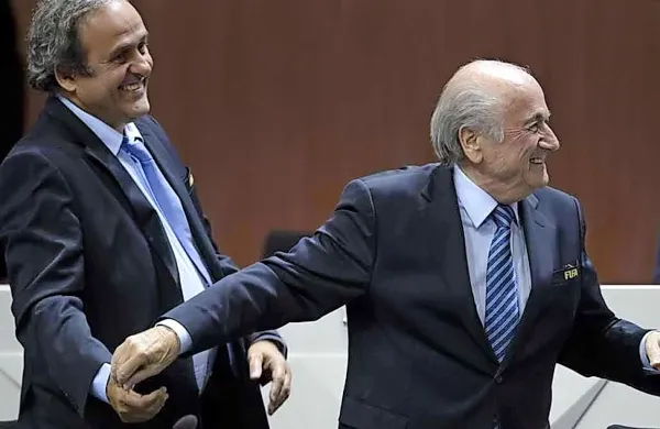 Michel Platini in Sepp Blatter