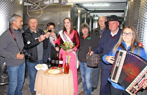 Na brjah so   mlado vino blagoslovili in si z njim prvič nazdravili 
v družbi vipavske vinske kraljice Nataše Ferjančič, ki je bila 
tudi gostja brejskih vinarjev.