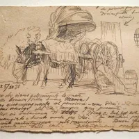 “Na nasprotni strani stoji ta osliček ...” Dopisnica iz leta 1930.