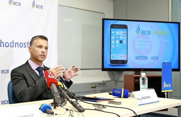 Mag. Mitja Terče, direktor ECE, o novostih mobilne aplikacije 
ECE mobil, foto Borut Cvetko