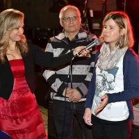 Novinarka Sabina Francek Ivovič v vlogi povezovalke večera, 
krvodajalec leta Otilio Furlanič in najmlajša krvodajalka Meta 
Rutar. 

