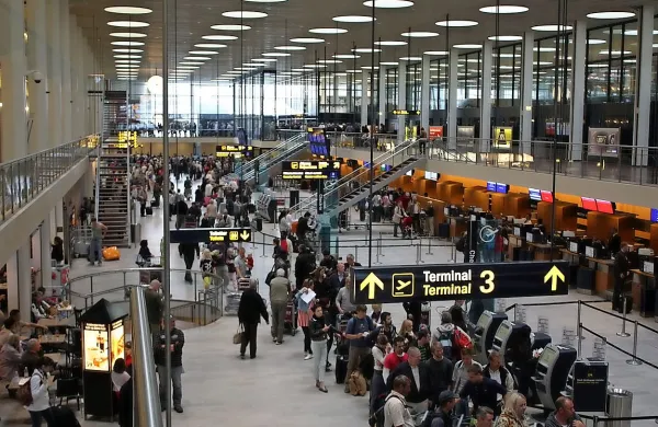 Letališče Kastrup v danskem Koebenhavnu 