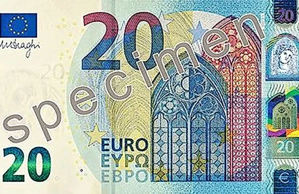 V 19 državah območja z evrom, tudi Sloveniji, je od danes v 
obtoku nov bankovec za 20 evrov.