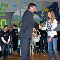 Otroci marežganske &scaron;ole so praznovali s predsednikom republike (foto)