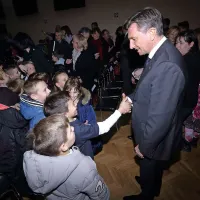 Otroci marežganske &scaron;ole so praznovali s predsednikom republike (foto)