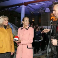 Slovesnega prižiga lučk se je udeležil tudi Slavko Ivančič (foto)