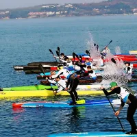 Sskupnega starta kajakašev in suparjev pred Koprom