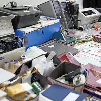 Poleg ponarejenih dokumentov so policisti zasegli tudi 
opremo.