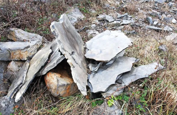 Ploščasti apnenec je odličen gradbeni material, ki pa ga  je 
danes izjemno težko dobiti.
