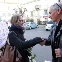 Eva Tomšič in ravnatelj koprske glasbene šole Iztok Babnik.