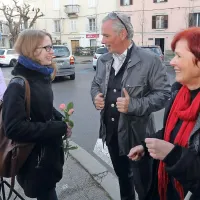 Eva Tomšič, ravnatelj koprske glasbene šole Iztok Babnik in 
učiteljica harfe Lučka Joksić.
