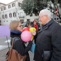 Eva Tomšič in nekdanji ravnatelj Glasbene šole Borut  Logar.