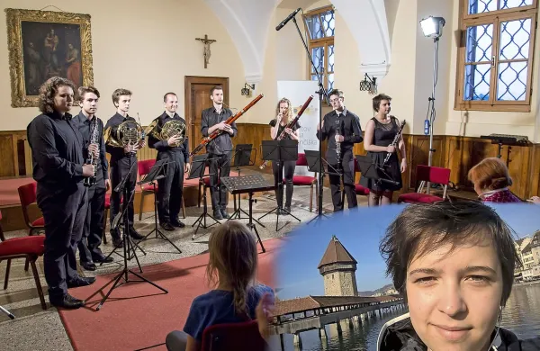 V pihalnem orkestru novaWIND ima pomembno mesto tudi energična kraška klarinetistka 
Neža Jelušič (desno).