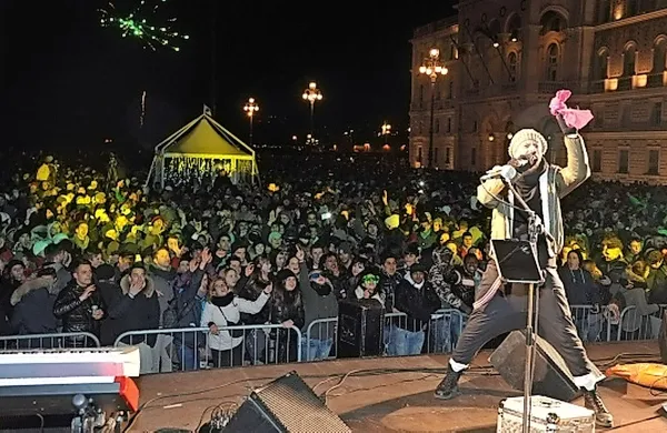 Utrinek iz lanskega silvestrovanja na Velikem  trgu.