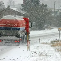 Razmere na cesti danes zjutraj v Gradišču.