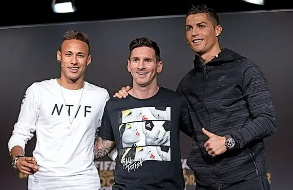 Neymar, Lionel Messi in Cristiano Ronaldo.