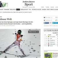 Frankfurter Allgemeine Zeitung: naslovnica športne rubrike dan po končani turneji