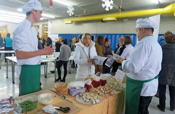  Na dobro pripravljenem poklicnem bazarju so pogrešali učence in starše iz krajev 
izven Idrije.